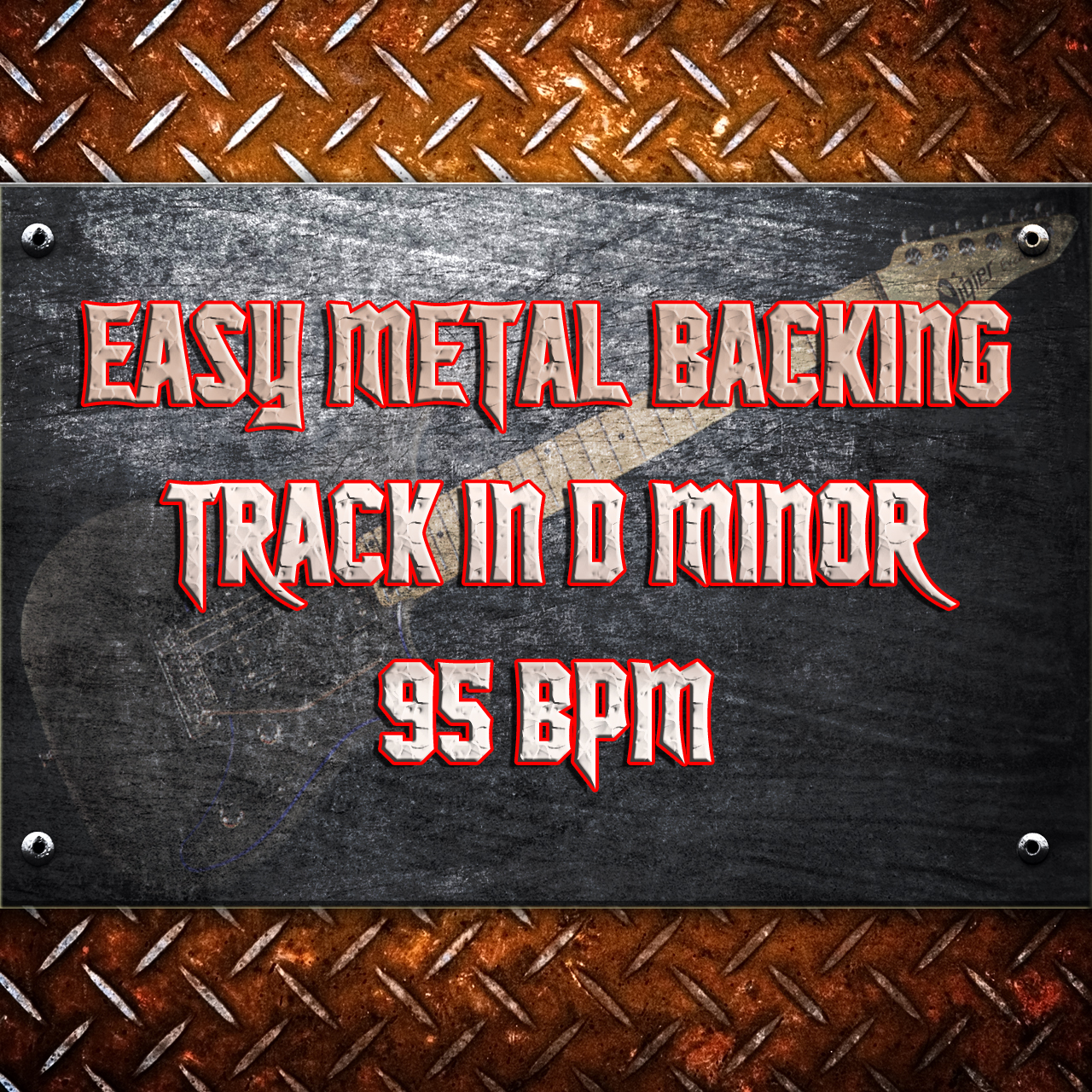 Easy Metal Backing Track (Bass & Drums) in D Minor 95 BPM Arnaud Krakowka
