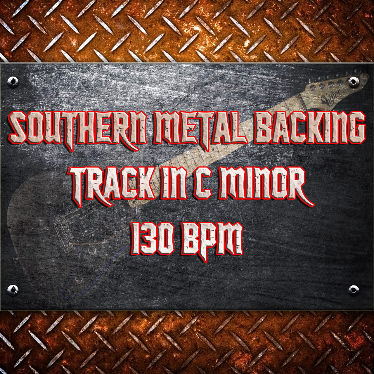 Southern Metal Backing Track (Bass & Drums) in C Minor 130 BPM